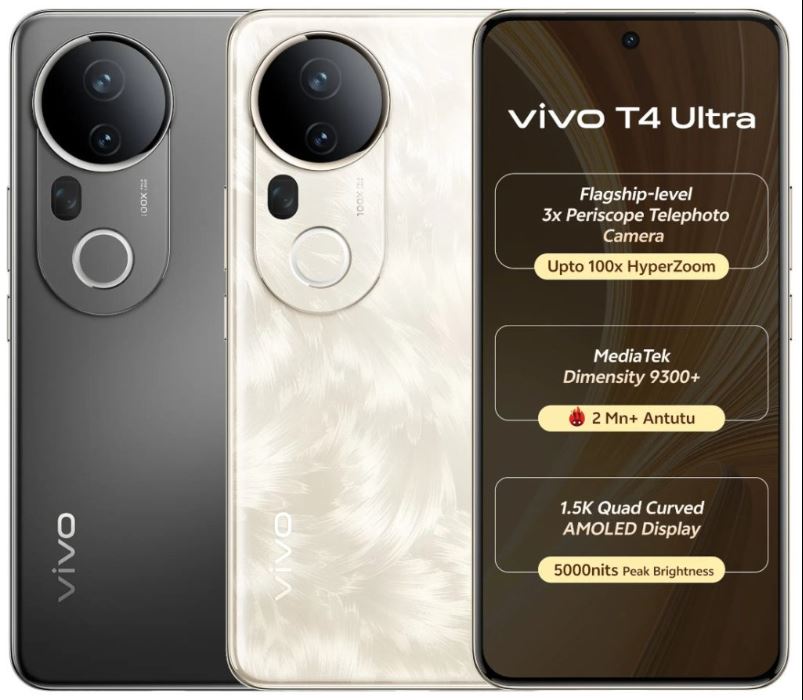 Vivo T4 Ultra 5500mAh battery with 90W fast charger