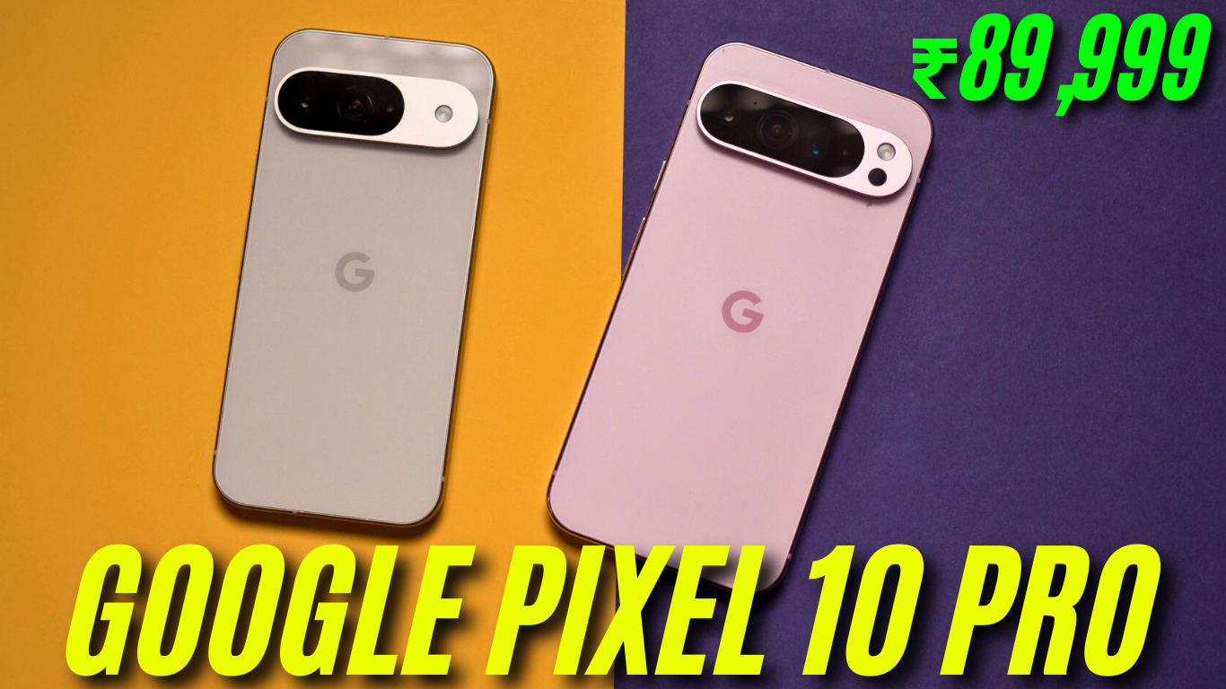 "Google Pixel 10 Pro smartphone in silver and pink color variants with price ₹89,999"
